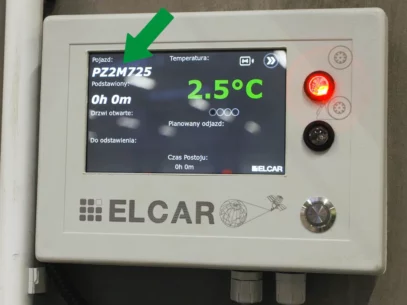 System ELCAR Radar - ekran dotykowy i informacyjny przy drzwiach rampy.